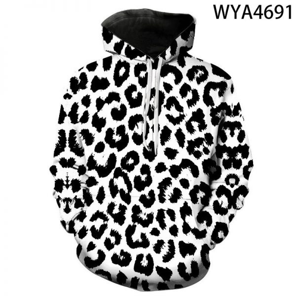 2020 New Leopard Print Hoodies Men Women Children Funny Animal Fur Sweatshirts 3D Printed Casual Boy 3 - Leopard Print Store