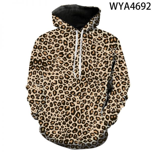 2020 New Leopard Print Hoodies Men Women Children Funny Animal Fur Sweatshirts 3D Printed Casual Boy 4 - Leopard Print Store