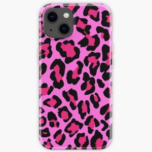 Hot Pink Leopard Print  iPhone Soft Case RB1602 product Offical Leopard Print Merch