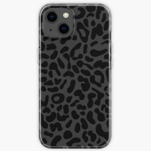 Leopard print - black anf gray iPhone Soft Case RB1602 product Offical Leopard Print Merch