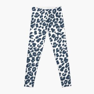 Leopard print - white, grey, blue Leggings RB1602 product Offical Leopard Print Merch