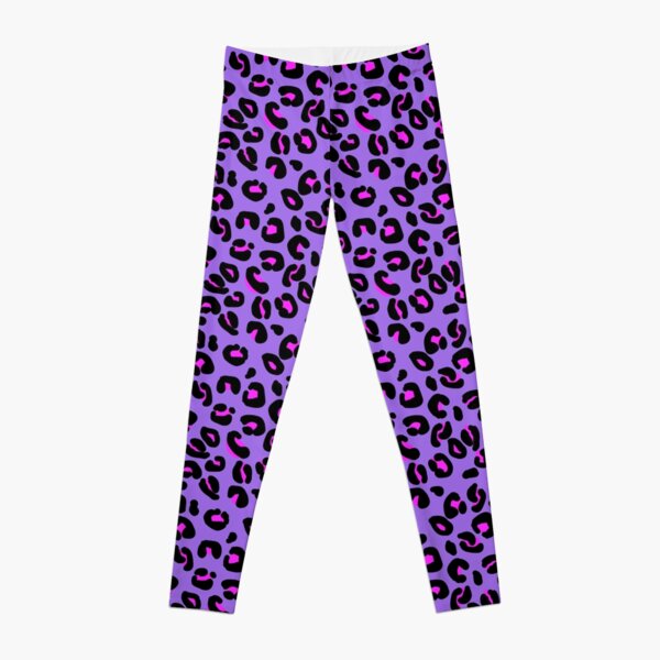 Bright Purple Leopard Spots Animal Print Pattern Leggings RB1602 product Offical Leopard Print Merch