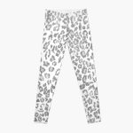 grey leopard pattern shibori gray and white block cat print Leggings RB1602 product Offical Leopard Print Merch