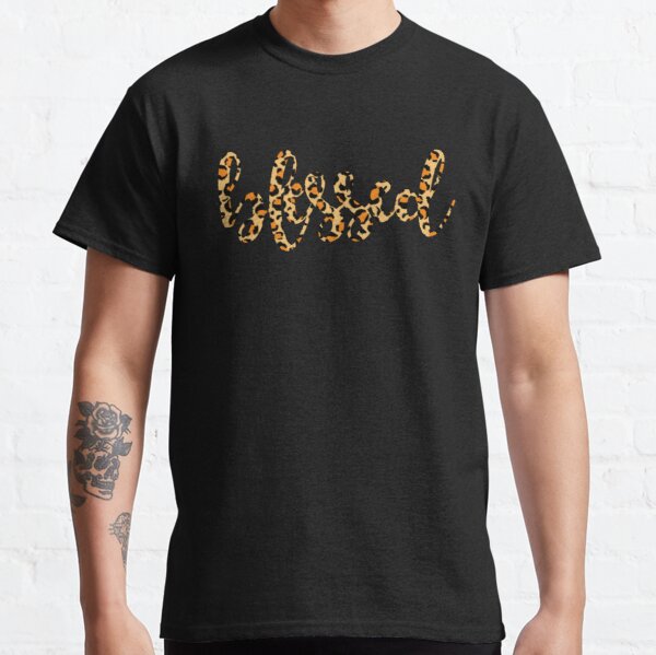 Leopard Print Blessed Text Classic T-Shirt RB1602 product Offical Leopard Print Merch