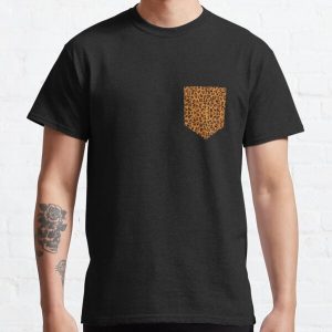 Leopard breast pocket T shirt leopard print fur pattern Classic T-Shirt RB1602 product Offical Leopard Print Merch