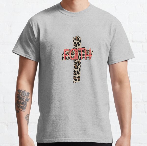 Leopard Print Faith Cross Religious Christian Classic T-Shirt RB1602 product Offical Leopard Print Merch