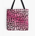 Pink and White Leopard Print All Over Print Tote Bag RB1602 product Offical Leopard Print Merch
