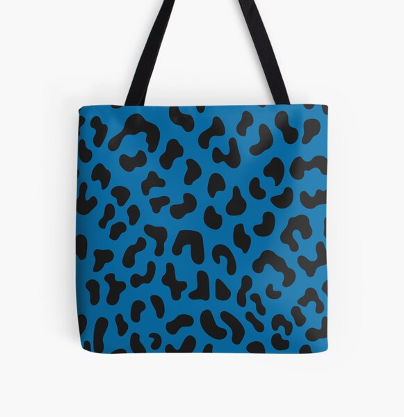 Blue Leopard Print Pattern All Over Print Tote Bag RB1602 product Offical Leopard Print Merch
