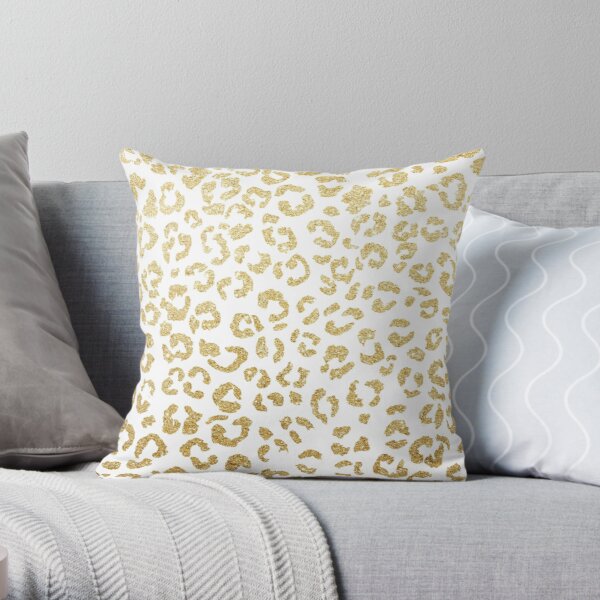 Modern leopard pattern luxury faux gold glitter Throw Pillow RB1602 product Offical Leopard Print Merch