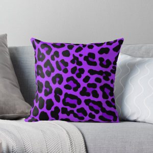 All Over Purple Leopard Print Throw Pillow RB1602 product Offical Leopard Print Merch