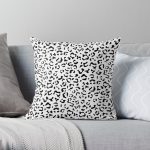Leopard Print, Leopard Spots, Black And White Throw Pillow RB1602 product Offical Leopard Print Merch