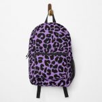 Leopard Print Pattern in Purple and Black Backpack RB1602 product Offical Leopard Print Merch