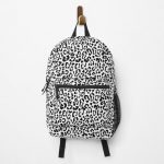 Trendy Black and White Leopard Print Seamless Pattern Backpack RB1602 product Offical Leopard Print Merch
