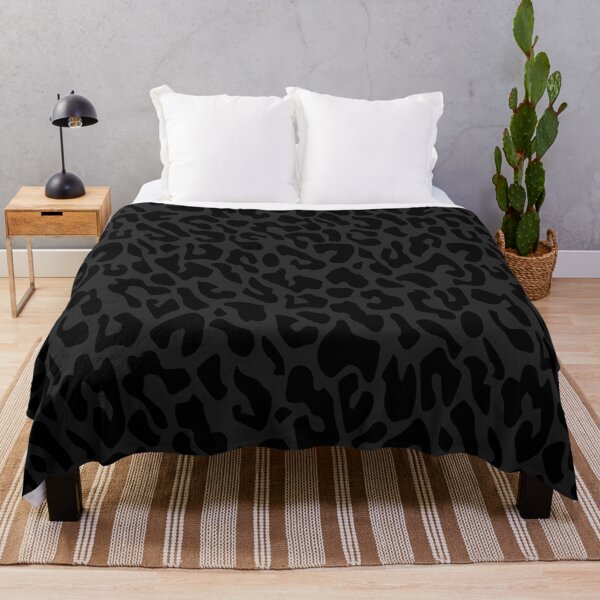 black leopard print Throw Blanket RB1602 product Offical Leopard Print Merch