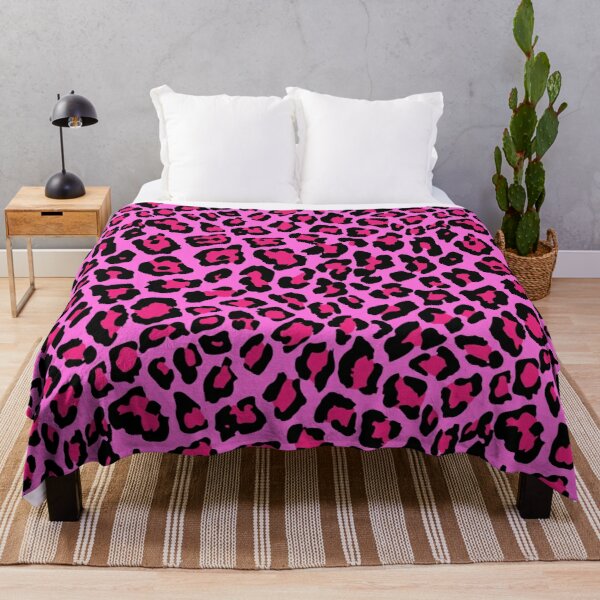 Hot Pink Leopard Print  Throw Blanket RB1602 product Offical Leopard Print Merch