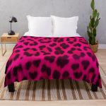 Leopard Print - Pink Throw Blanket RB1602 product Offical Leopard Print Merch