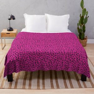 Pink Leopard Spots Skin Pattern Throw Blanket RB1602 product Offical Leopard Print Merch