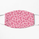 Pink leopard print face mask Flat Mask RB1602 product Offical Leopard Print Merch