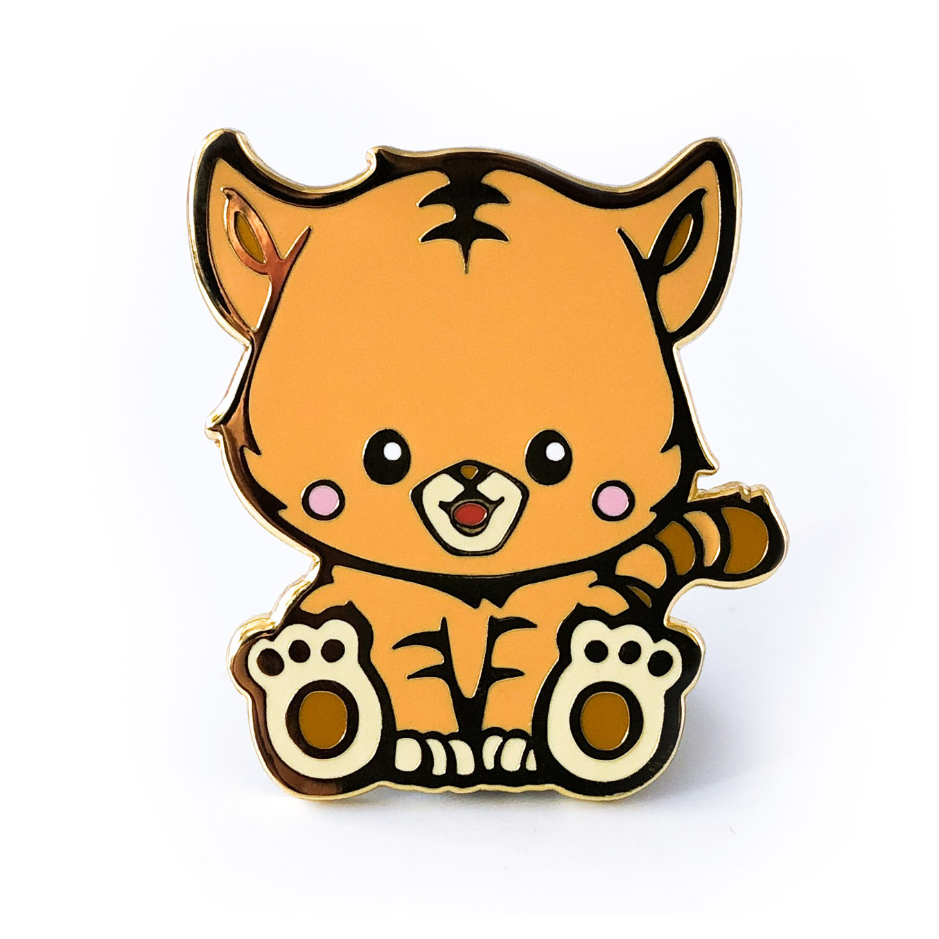 chinese zodiac baby tiger hard enamel pin 01 - Leopard Print Store